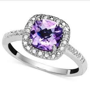 Victoria Townsend Amethyst Ring, Size 7 NWT